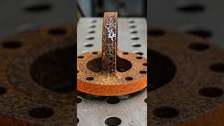 Laser Cleaning a Heavily Rusted Industrial Flange