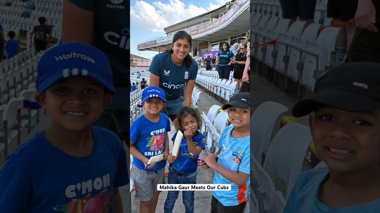 Mahika Gaur Meets Our Cubs On Her Debut! #shorts #cricket #womenscricket #lionesses #cricketlover