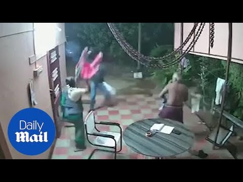 Elderly couple fight off machete wielding robbers