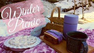 Winter Picnic by a Waterfall | Slow Living | Silent Vlog