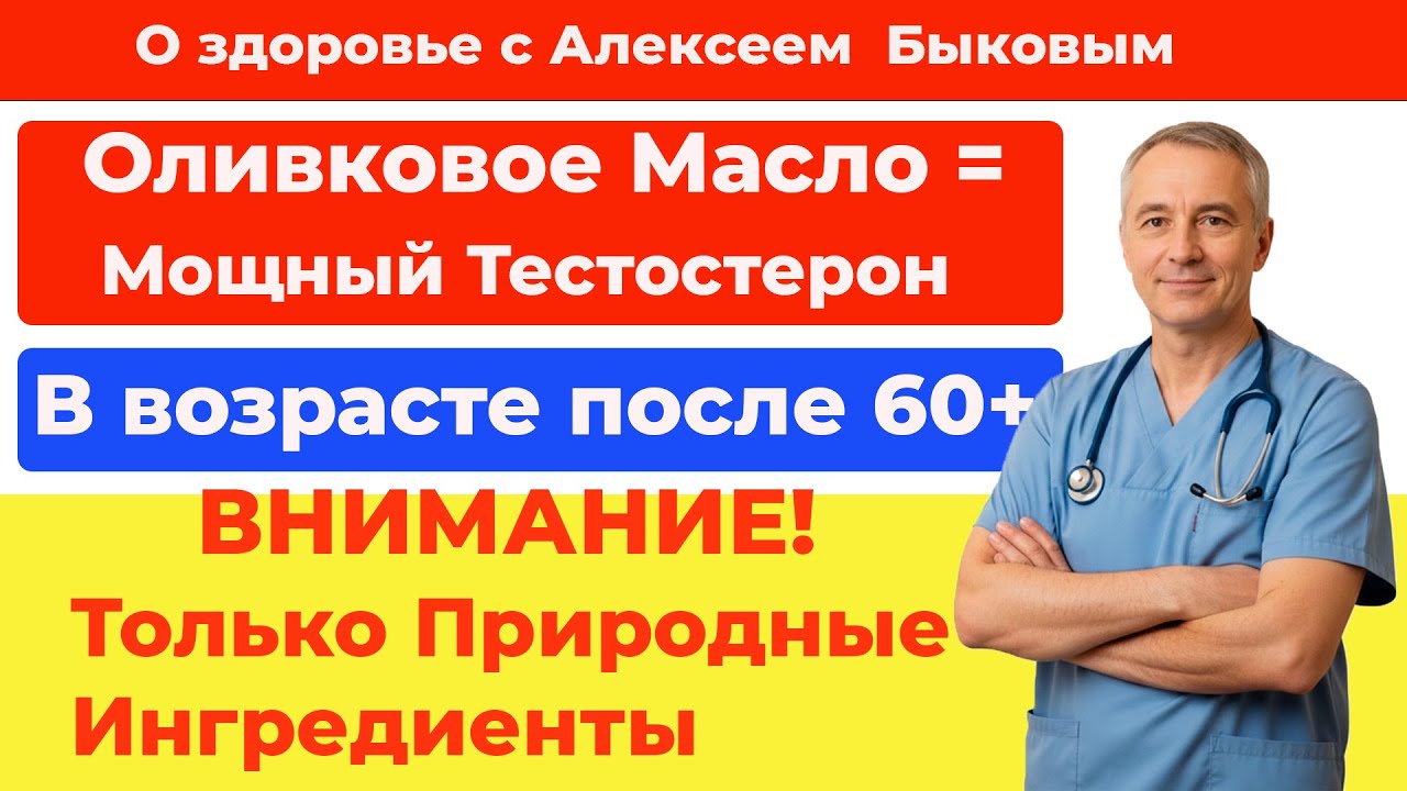Как Поднять Тестостерон После 60 Естественно: Рецепт с Оливковым Маслом Для Мужчин!