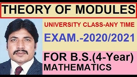 MODULES-DEFINITION AND EXAMPLES