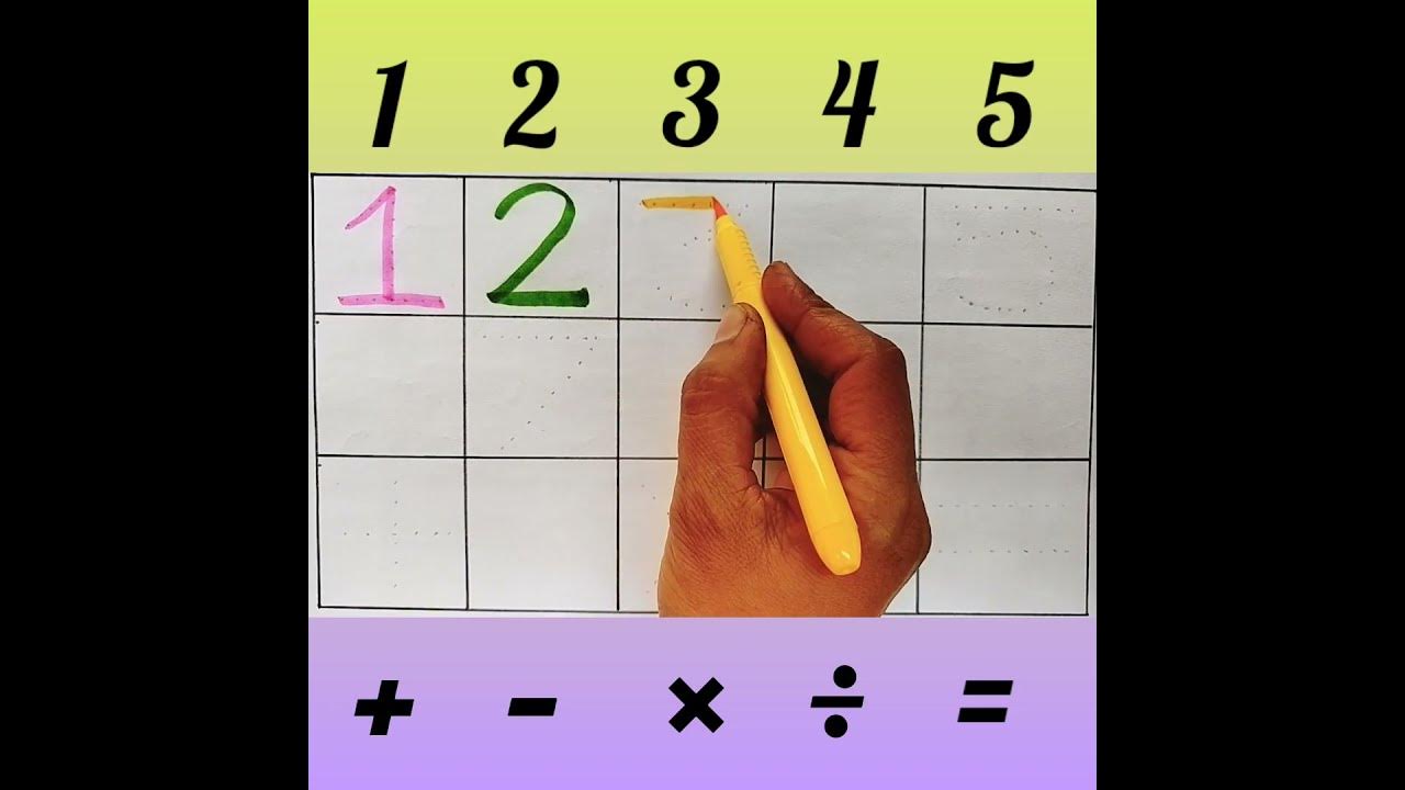 123 one 1 two 2 three 3 numbers ।। 12345 one two three