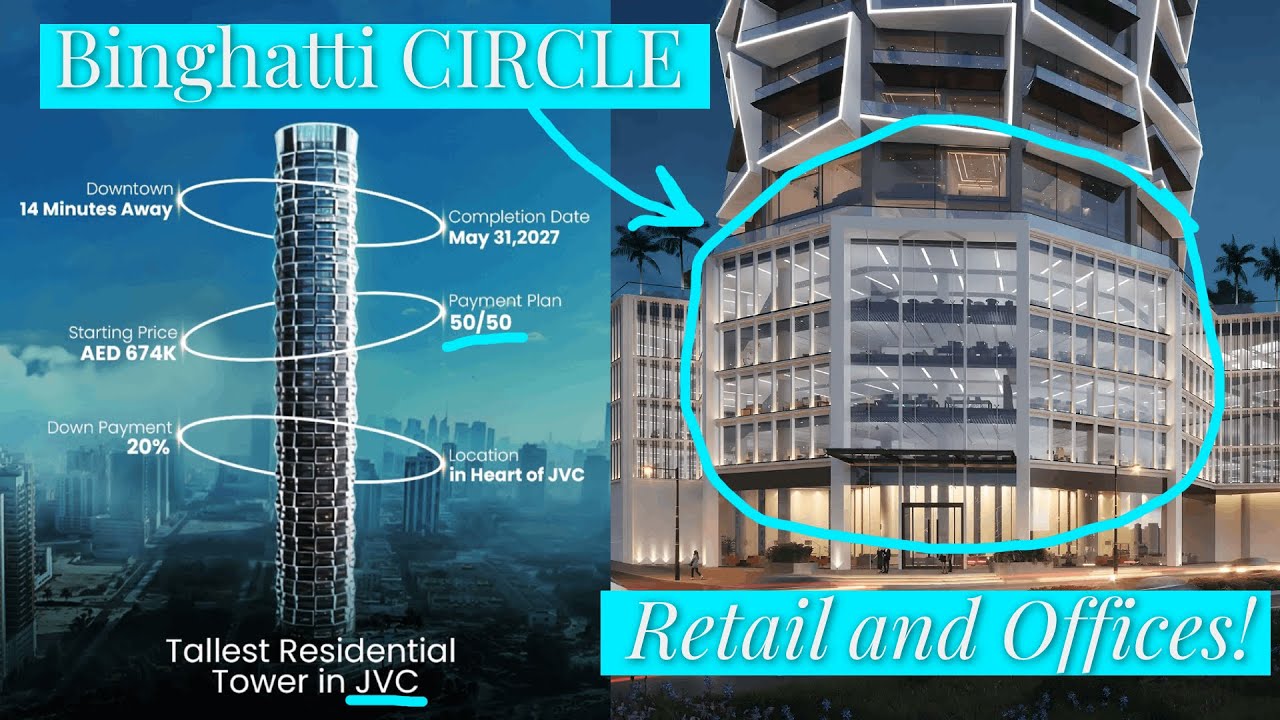 Binghatti Circle in JVC: retail and offices at the entry level