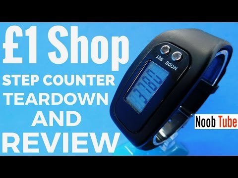 Teardown £1 Shop Step Counter Worth Buying You Decide Digital Pedometer Wrist Watch Miles & Calorie