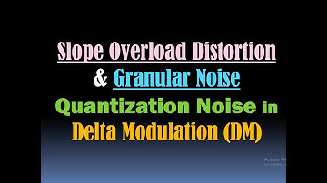 Slope Overload Distortion and Granular Noise/Quantization Noise (Error)  in Delta Modulation (DM)