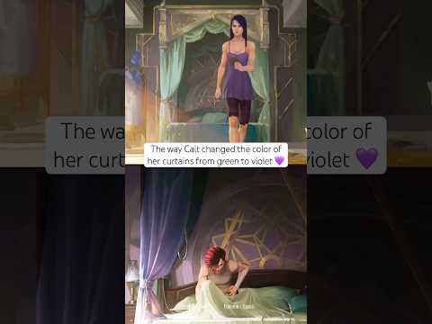 The way Cait changed the color of her curtains from green to violet 💜 #arcane #caitlyn #vi