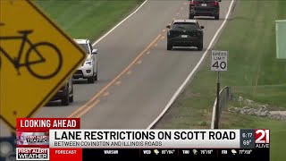 FIRST ALERT TRAFFIC: Intermittent lane restrictions coming to Scott Road