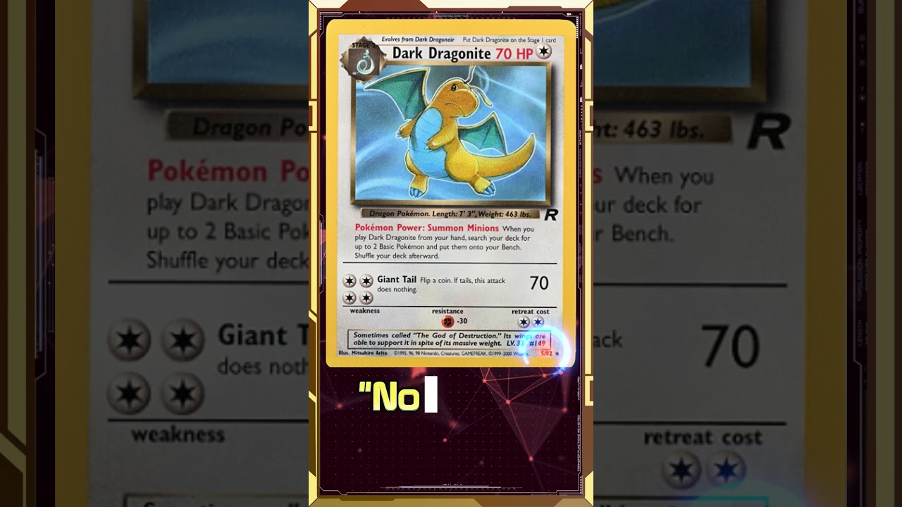 Pokemon Card Errors: Dark Dragonite 