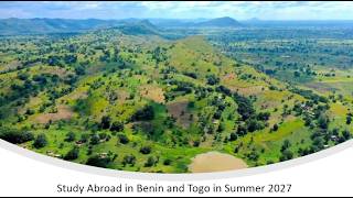SU27 Benin and Togo Study Abroad Information Session led by Dr. Shorr
