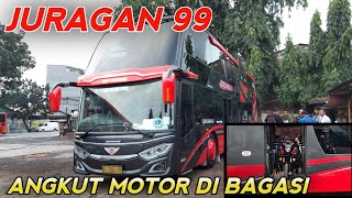 Begini Cara Naikin Motor Gede Di Bagasi Bus Tingkat Juragan 99
