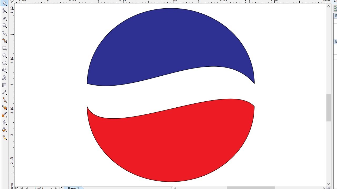 How to create Pepsi Logo in Corel Draw 6 - YouTube