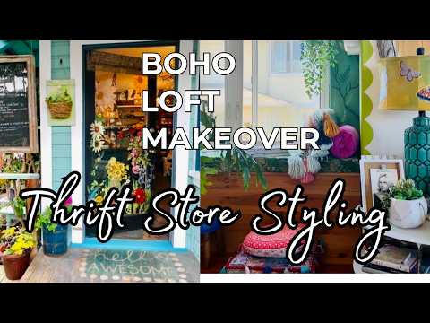Found GREAT thrift store  items / decorated my Boho Loft