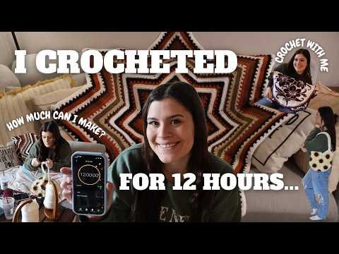 Attempting To Crochet For 12 Hours STRAIGHT... (a fail) ⏱️ 🧶 | 12 hour crochet challenge