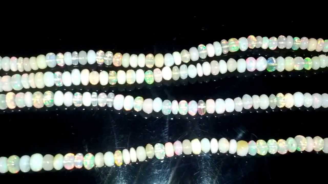 AAAA Grade Ethiopian Fire Opal Beads Strand