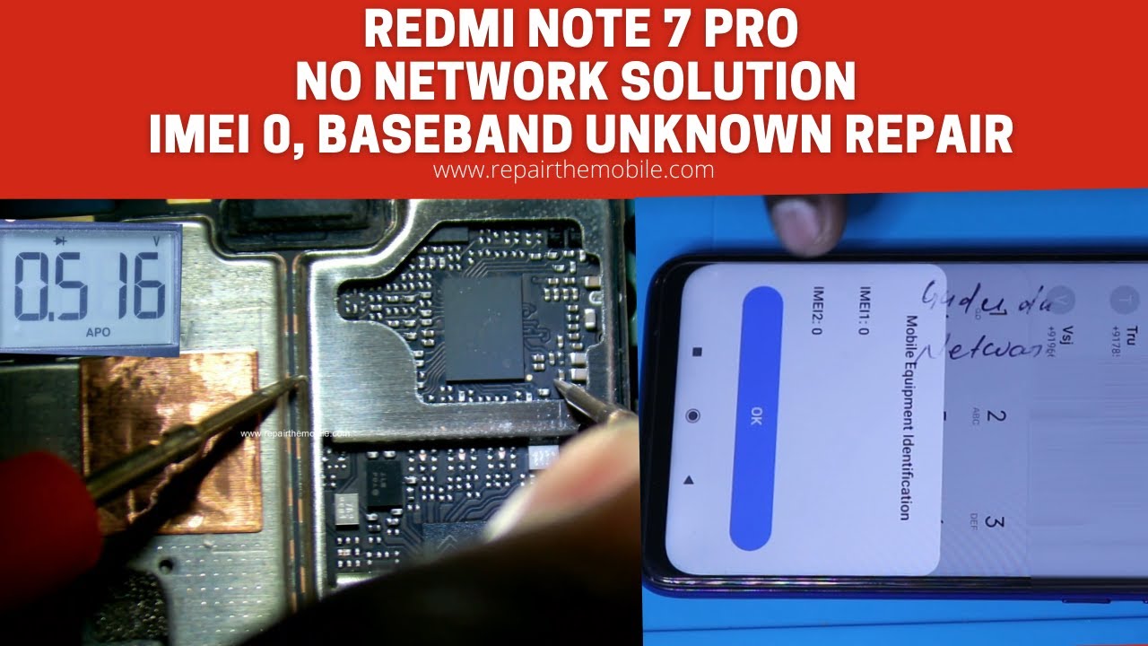 Redmi Note 7 Pro No Network Solution || IMEI 0, Baseband Version ...