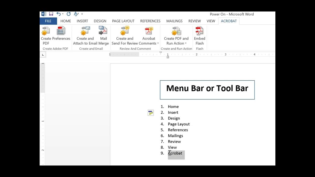 Microsoft Word Menu Bar/Toolbar_Home YouTube