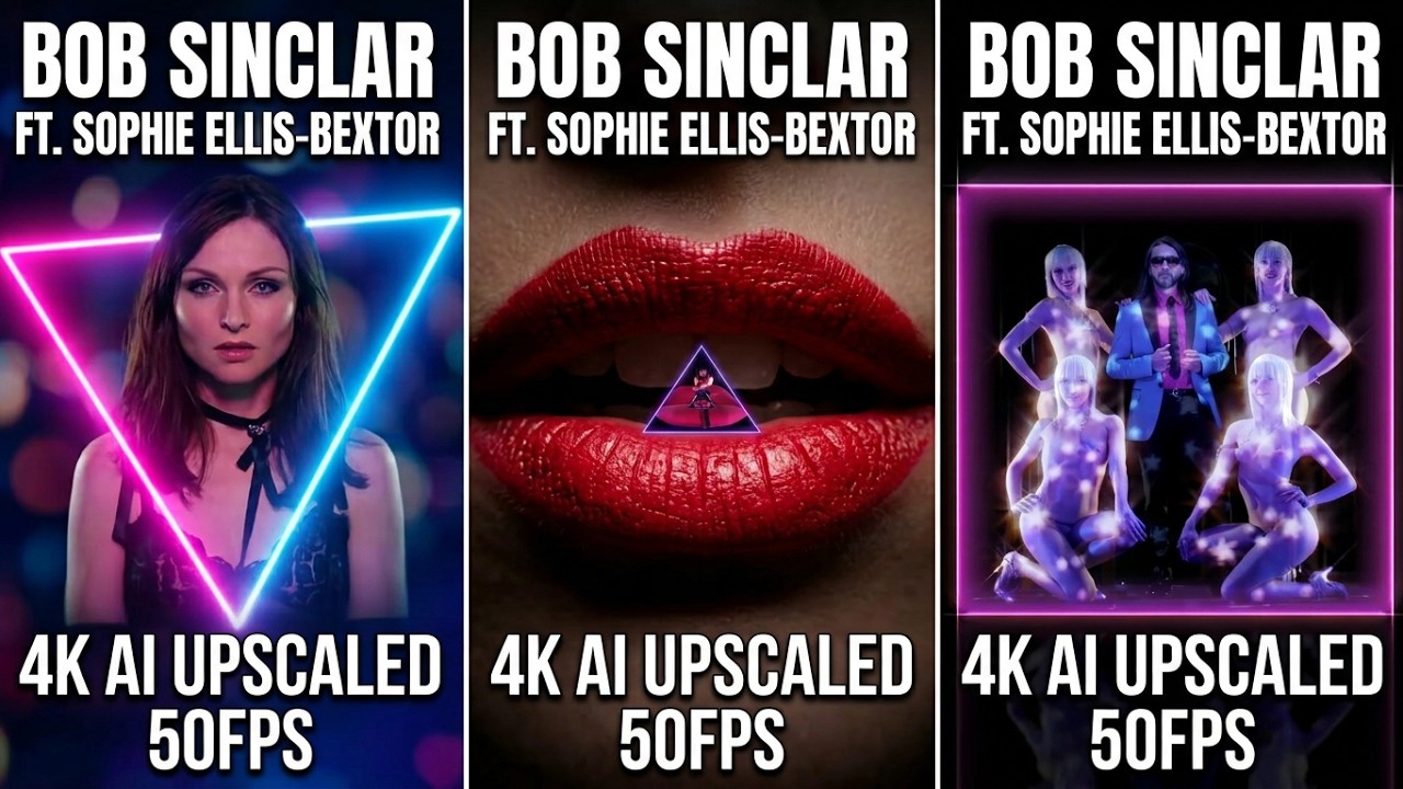 BOB SINCLAR Ft Sophie Ellis Bextor-'Fcuk With You'(uncut)4K A.I.Upscale 50fps 