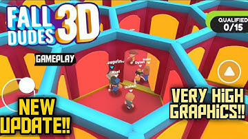 fall dudes 3D new update!! version:1.1.3|fall dudes 3D gameplay|very high graphics
