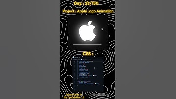 How to Create a Glowing Apple Logo Animation with CSS #css #webdesign #cssanimation #webdevelopment