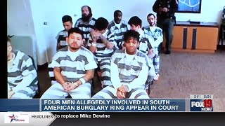 Four men allegedly involved in South American burglary ring appear in court
