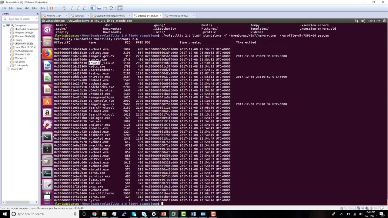 Volatility intro and how to find processes in Windows memory dump - YouTube