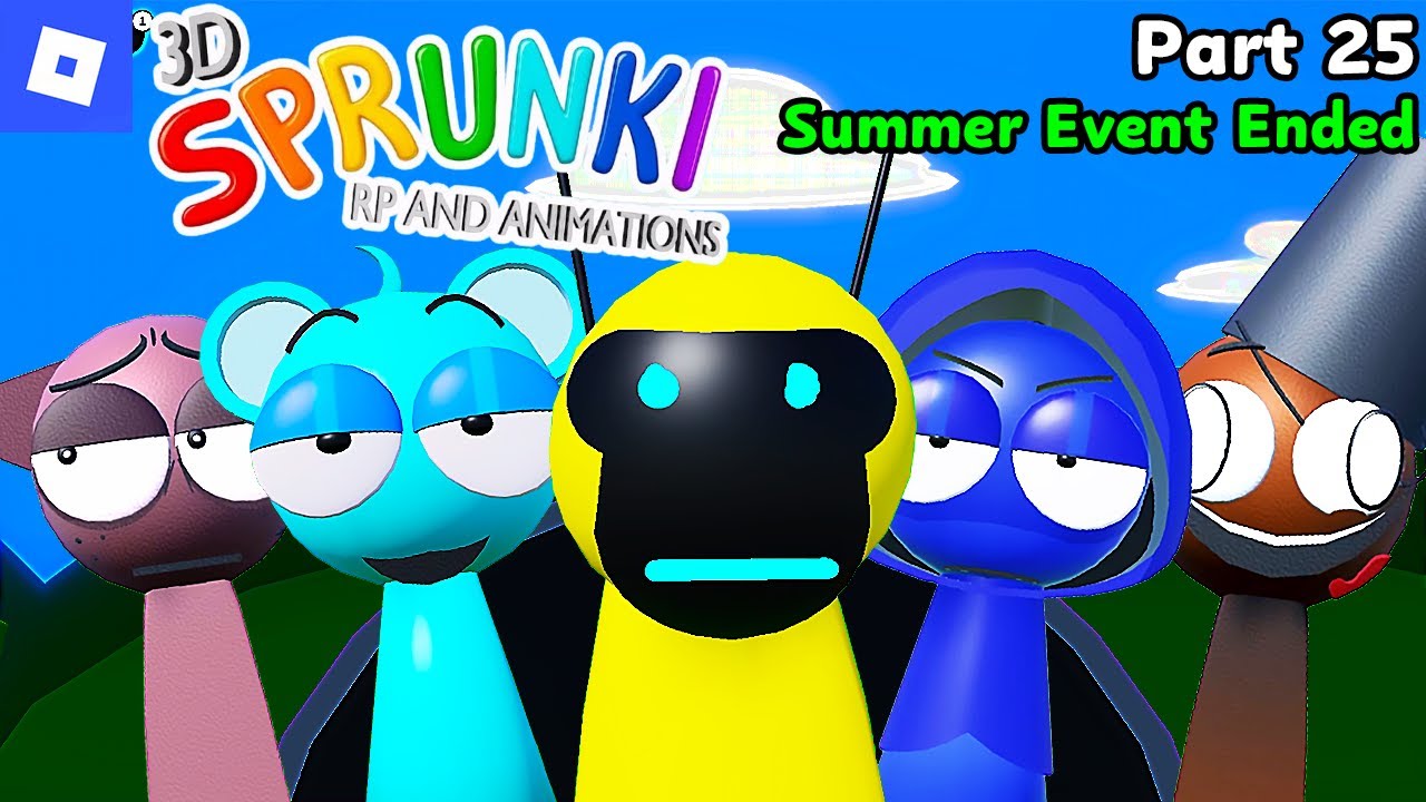 3D Sprunki RP And Animations [Part 25, Summer Event Ended] : roblox mascot gameplay walkthrough