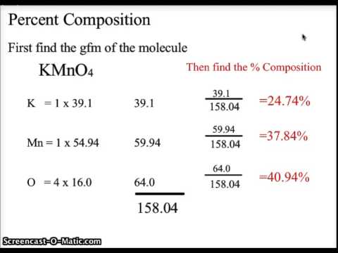 CH 10 CHEMISTRY Percent Composition - YouTube