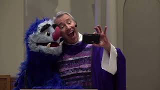Children's Message (3-6-22) – Big Al and Father Joe take a selfie