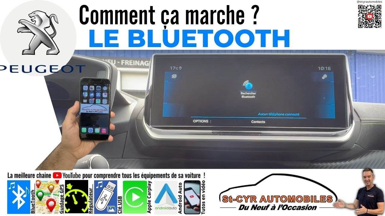 PEUGEOT 2008 3008 5008 Associer téléphone…Guide complet Bluetooth - YouTube
