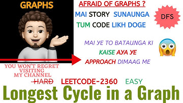 Longest Cycle in a Graph | Leetcode - 2360 | DFS | Explanation ➕ Live Coding Trash