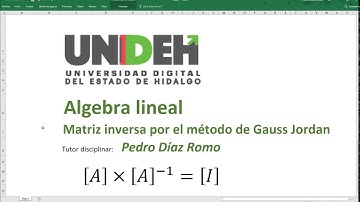 Matriz inversa por Gauss Jordan en Excel