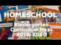 HOMESCHOOL KINDERGARTEN CURRICULUM PICKS 2019-2020