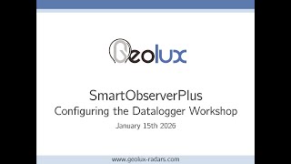 SmartObservarPlus - Configuring the Datalogger Workshop