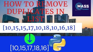 Duplicate values removing in list by using python