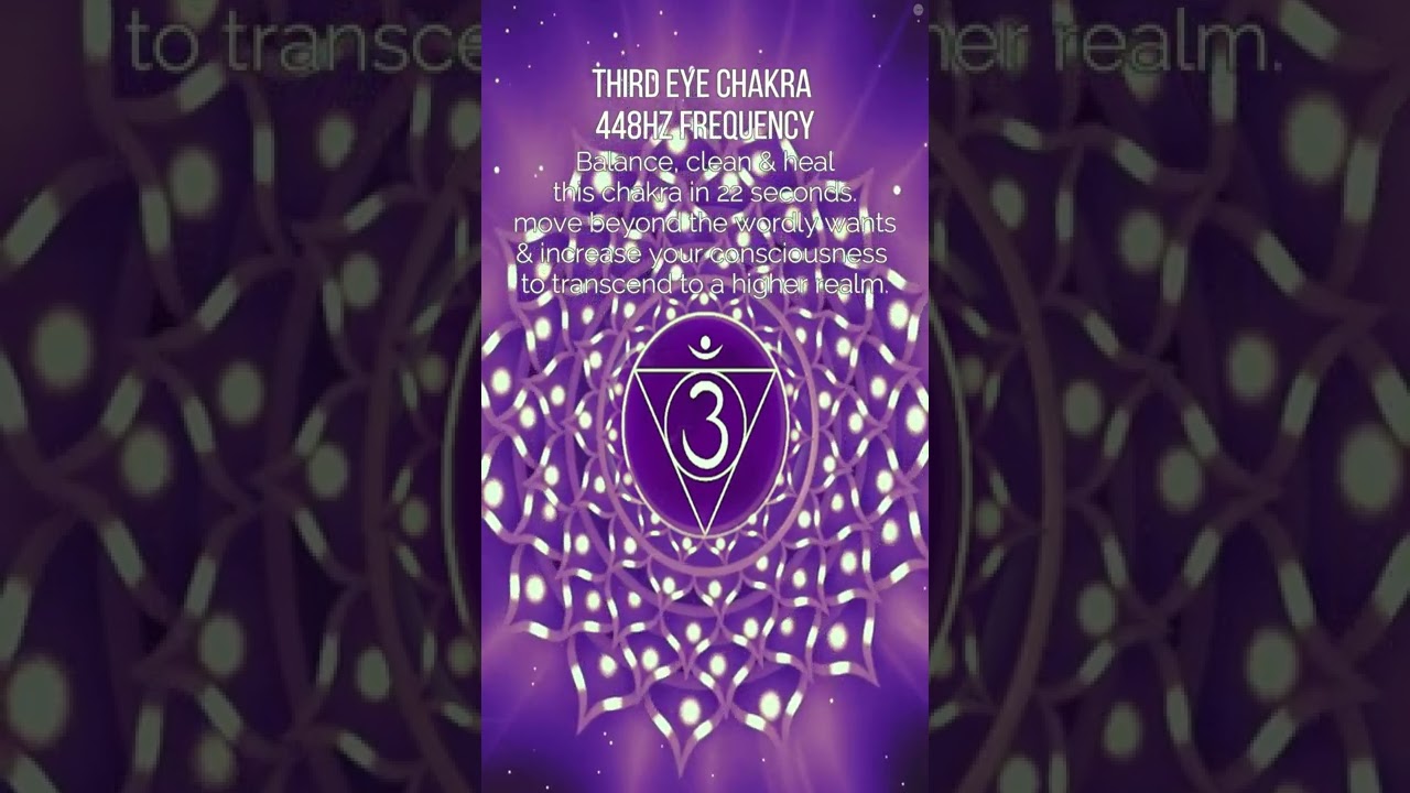 YouTubeでTHIRD EYE CHAKRA 448 Hz FREQUENCY| AJNA BALANCING, CLEANSING AND HEALING #shortsを視聴 YouTubeでTHIRD EYE CHAKRA 448 Hz FREQUENCY| AJNA BALANCING, CLEANSING AND HEALING #shortsを視聴