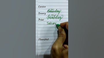 Different handwriting styles #Saturday #beautifulhandwriting #cursive #bouncy #print #flourishing