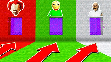 DO NOT CHOOSE THE WRONG PORTAL! (PENNYWISE ,BALDI