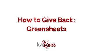 How to Give Back: Greensheets