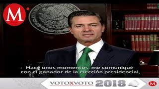 Mensaje de Peña Nieto para Andrés Manuel López Obrador