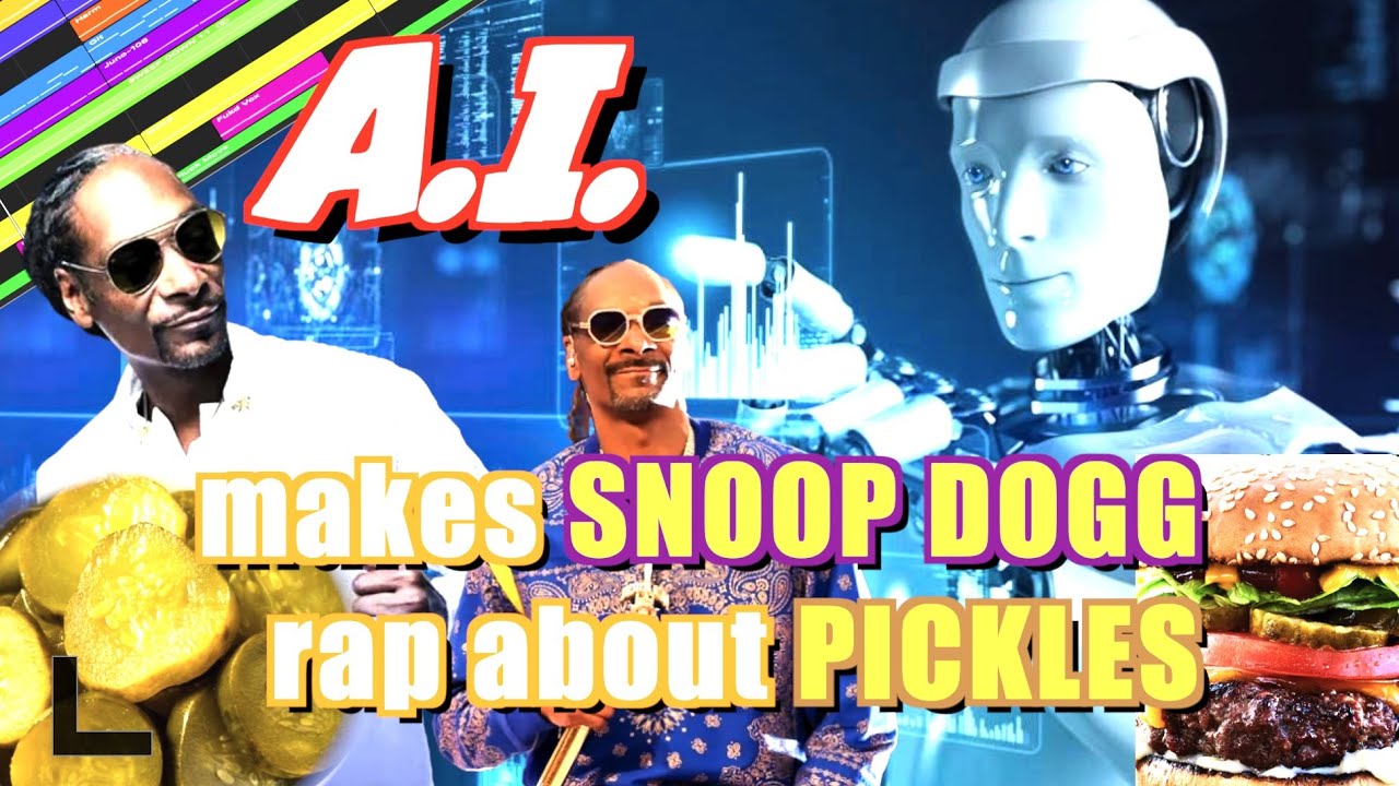 A.I. makes SNOOP DOGG rap about PICKLES on his BURGER (AI MUSIC) 