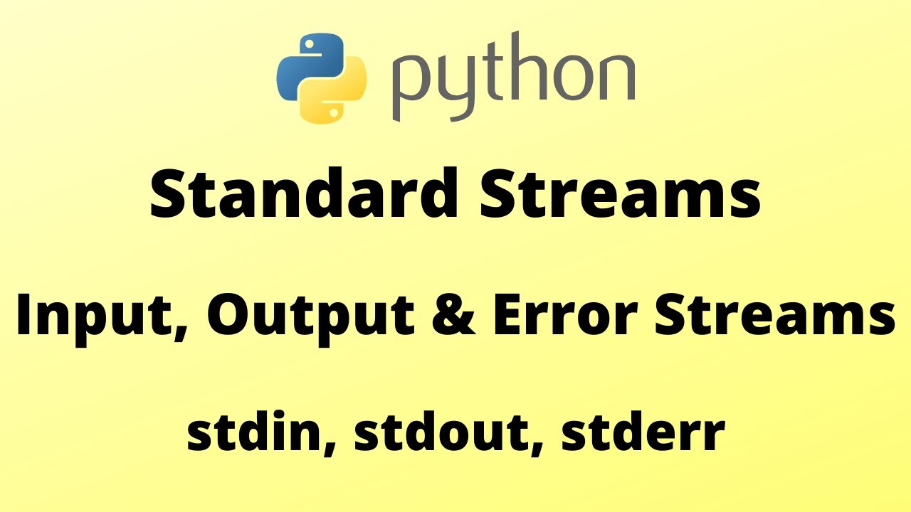 Python Standard Streams || CLASS 12 XII Computer Science (CBSE) - YouTube Python Standard Streams || Class 12 Xii Computer Science (Cbse) - Youtube