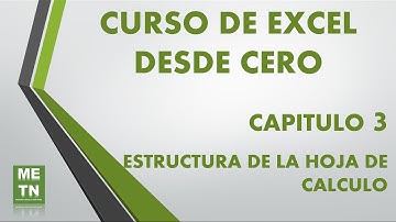 Curso de Excel Básico Capitulo 3 | La Hoja de cálculo