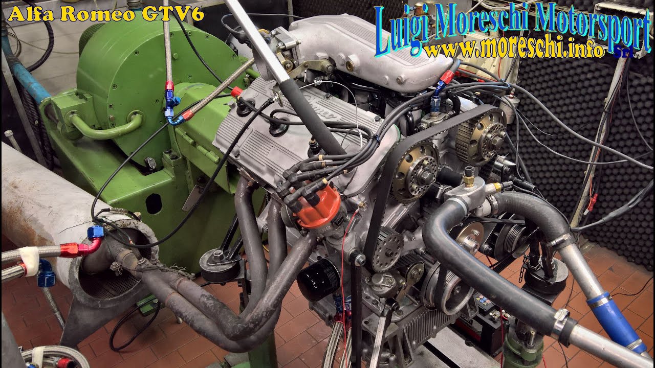 Motore Alfa Romeo GTV V6, prova al banco YouTube