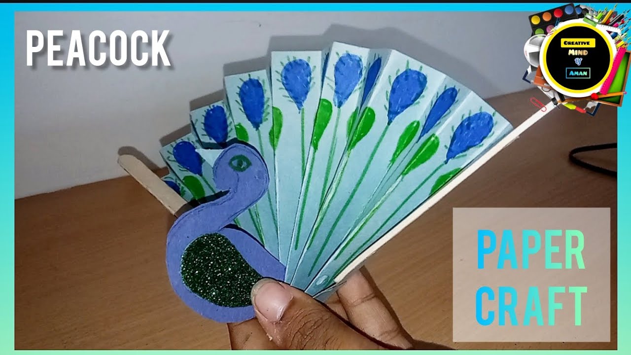 paper craft peacock || diy || @CreativemindOfAMAN - YouTube