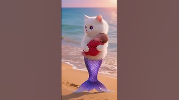 Tiên cá mèo Cứu Em bé gặp nạn #shorts #cat #ai #meow #meo #hoathinh #viral #funny #mèocon