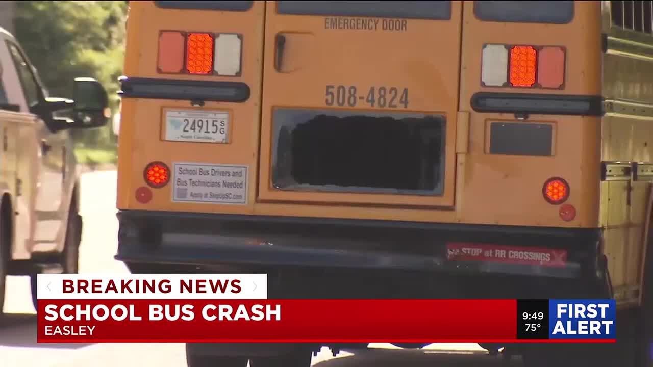 School bus carrying students involved in crash in Easley, district says ...