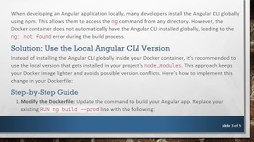 How to Solve the ng: not found Error When Building an Angular Docker Image