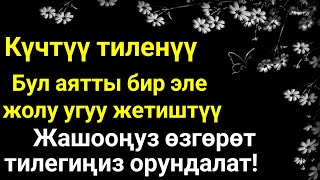 видео: БҮГҮН ҮЧҮН ЭҢ КҮЧТҮҮ ДУА! Бардык тилектер кабыл болот! БАЙЛЫК, ПАЙДА ЖАНА БАКЫТ. Оомийин картинка: БҮГҮН ҮЧҮН ЭҢ КҮЧТҮҮ ДУА! Бардык тилектер кабыл болот! БАЙЛЫК, ПАЙДА ЖАНА БАКЫТ. Оомийин