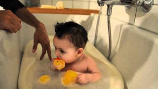 Bath time with Noah